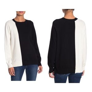 14th & Union | Colorblock Pullover Sweater Ivory